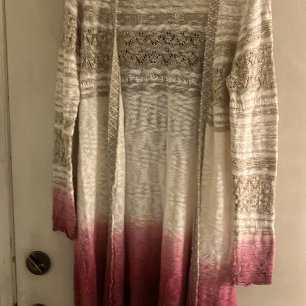 Maurices Tan and Cream Knit Cardigan